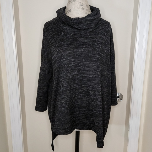 Grey Cowlneck Knit Top - Picture 1 of 10